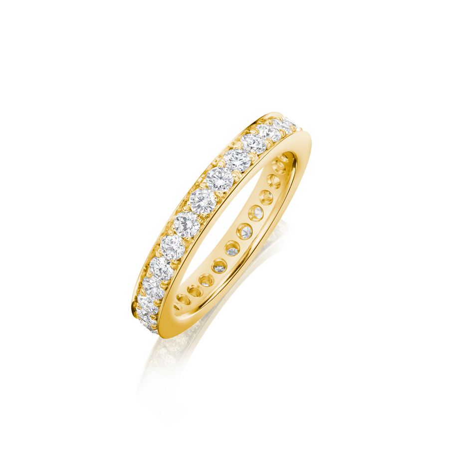 Skyline 4mm Diamond Eternity Ring in 18ct Yellow Gold