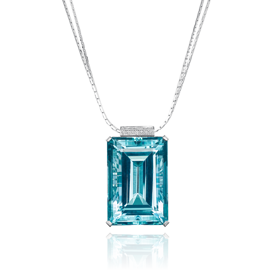 87ct Certificated Natural Aquamarine Pendant