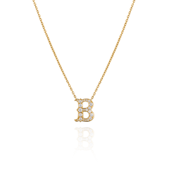 18ct Yellow Gold Diamond Set Initial Pendant