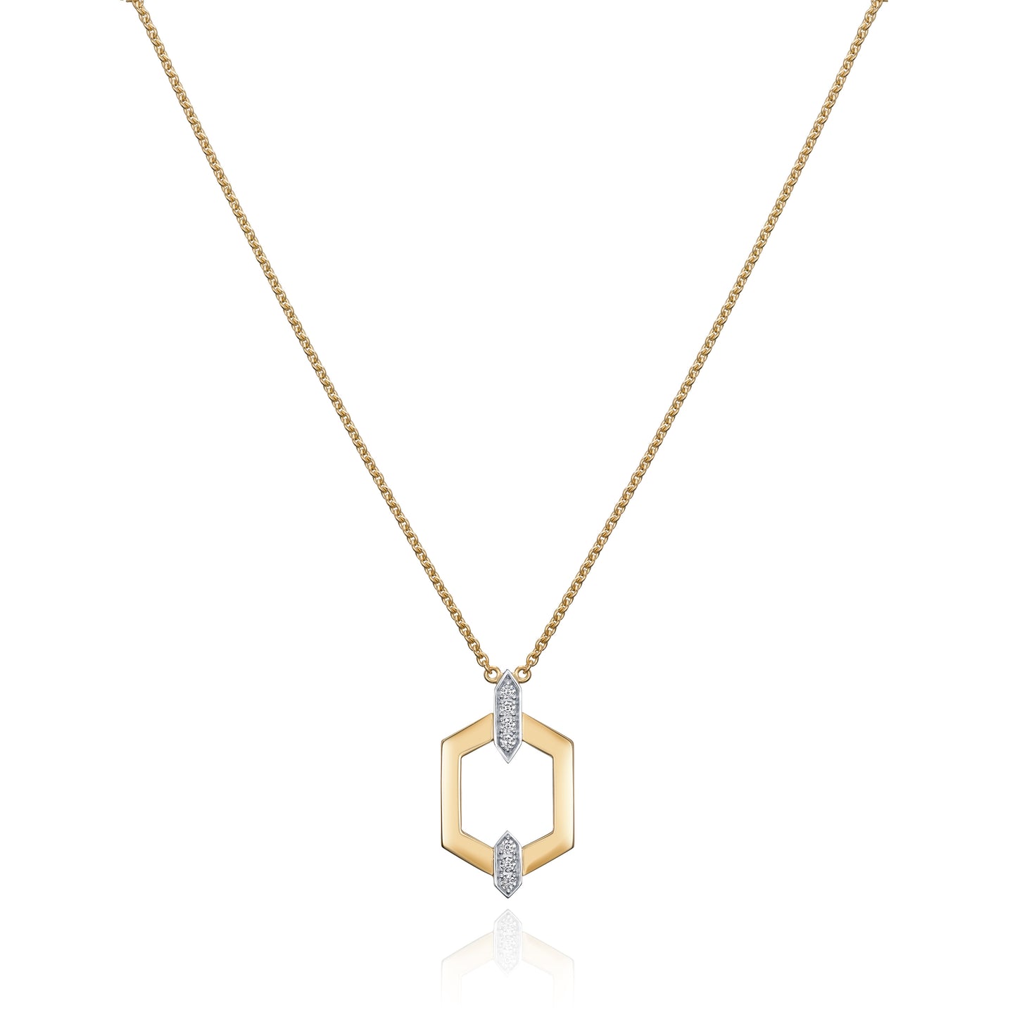 Nectar 18ct Yellow Gold Pendant With Diamond Set Accents