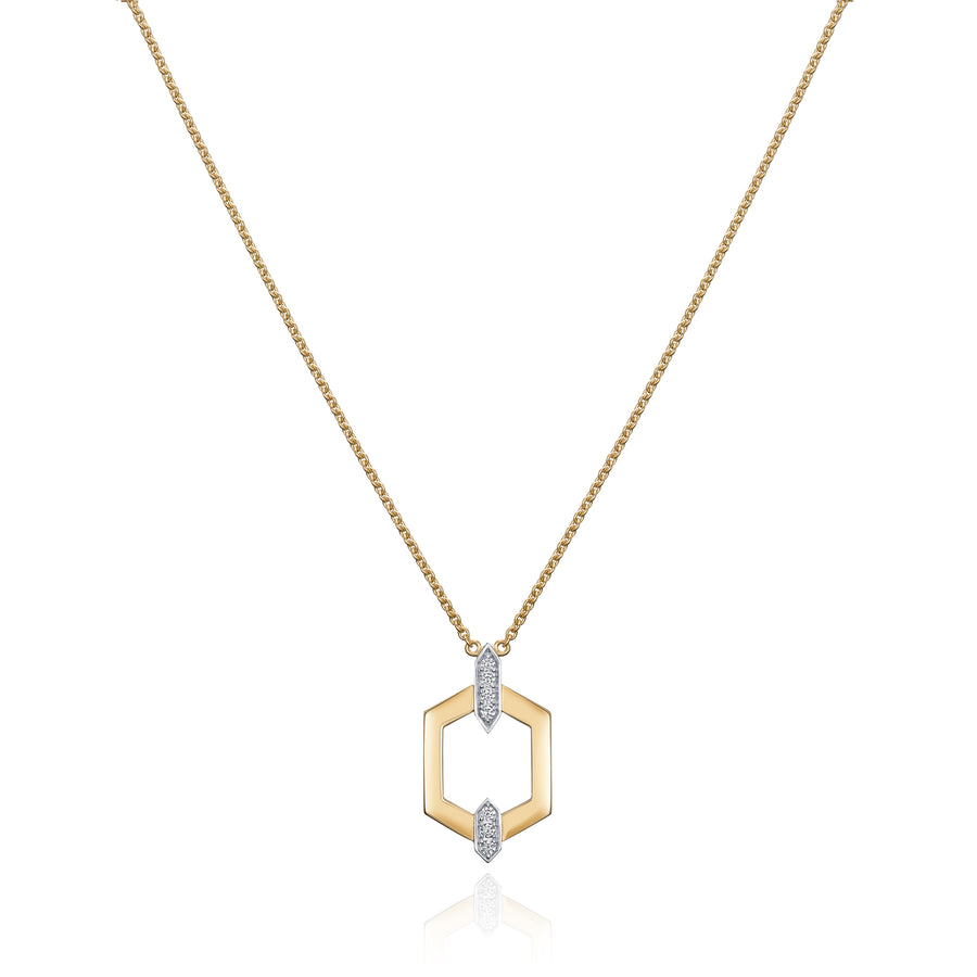Nectar 18ct Yellow Gold Pendant With Diamond Set Accents