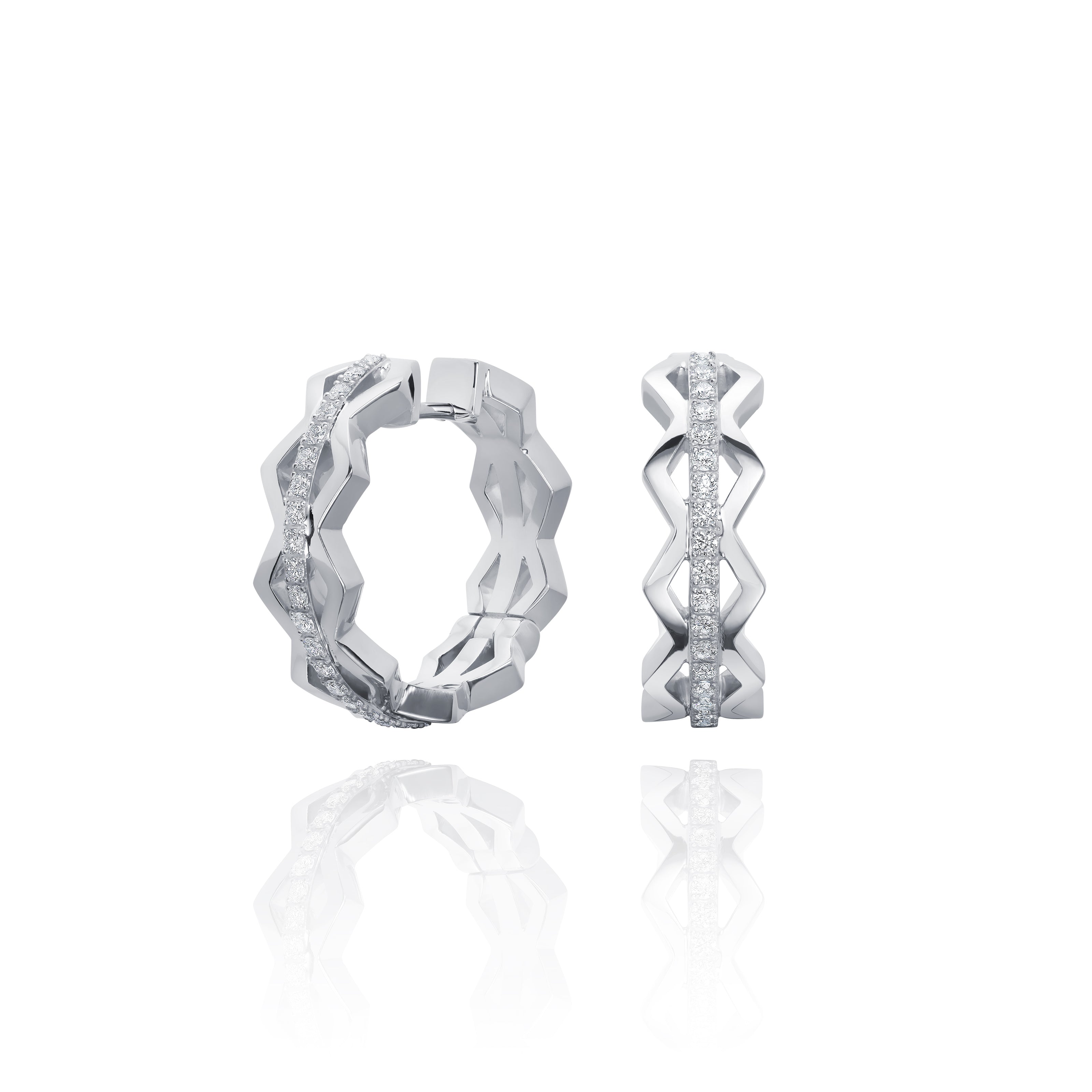 Nectar Collection 18ct White Gold Diamond Set Earrings