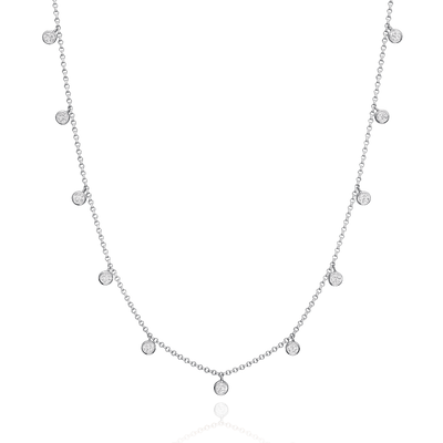 18ct White Gold Spectacle-Set Diamond Necklace
