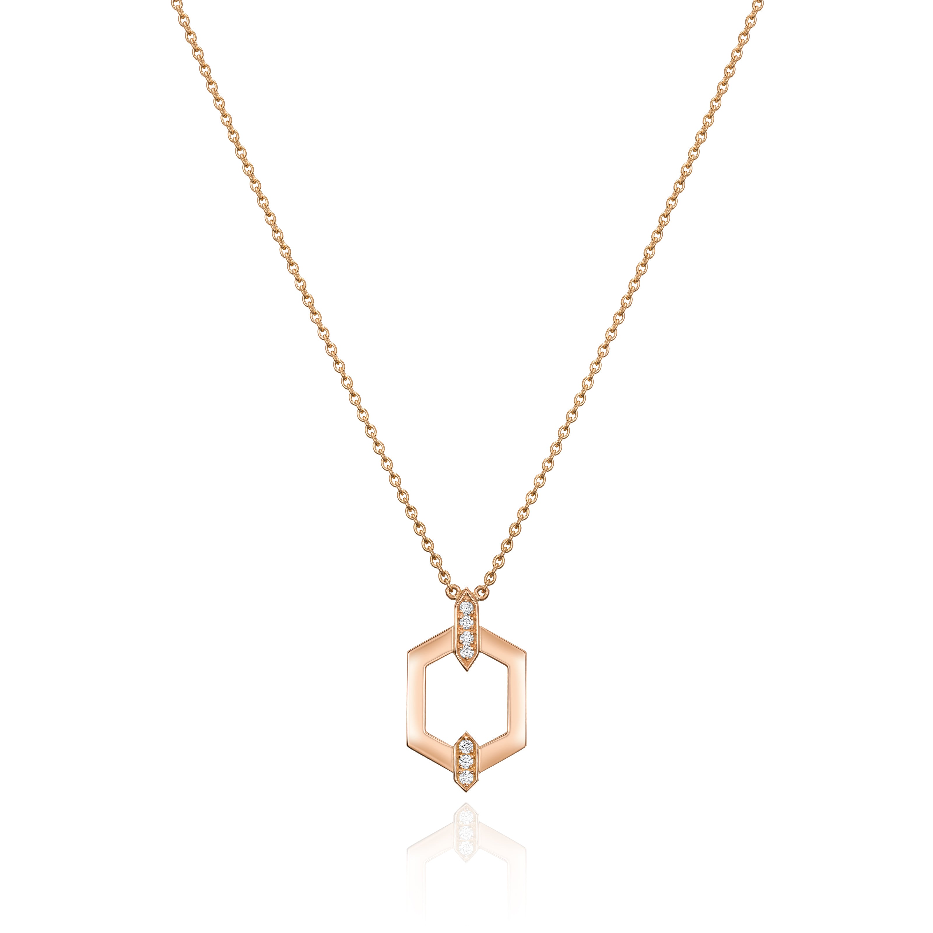 Nectar Collection Rose Gold Diamond Set Pendant