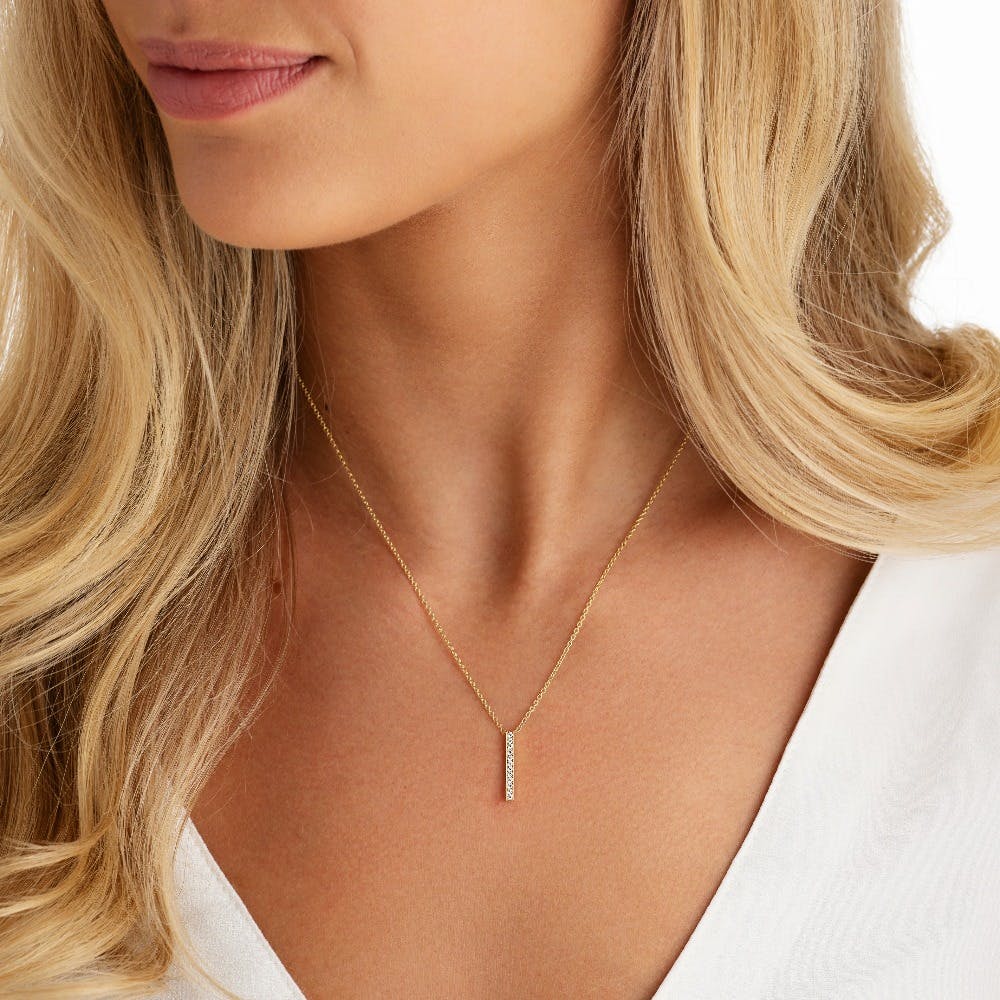 Single bar necklace sale