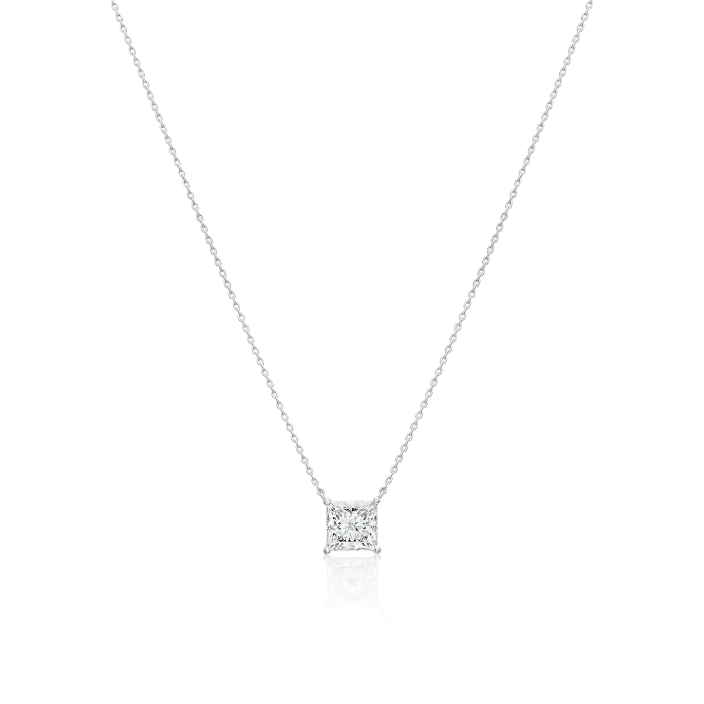 1.22cts Firemark Princess-Cut Diamond Pendant