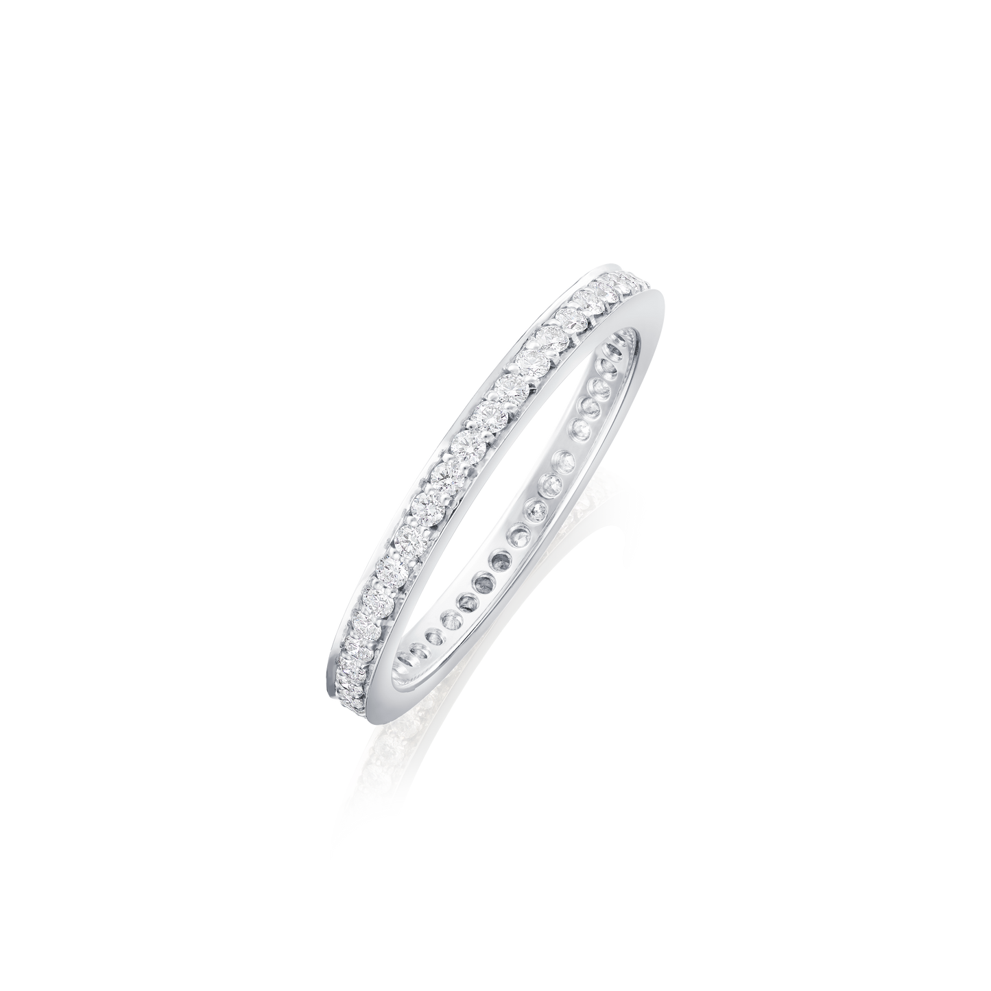 Skyline 2mm Diamond Wedding Ring in Platinum