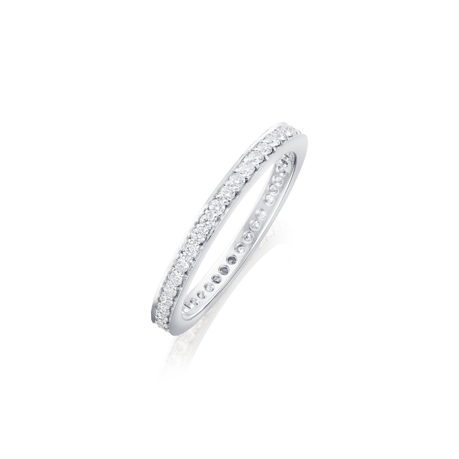 Skyline 2mm Diamond Wedding Ring in Platinum