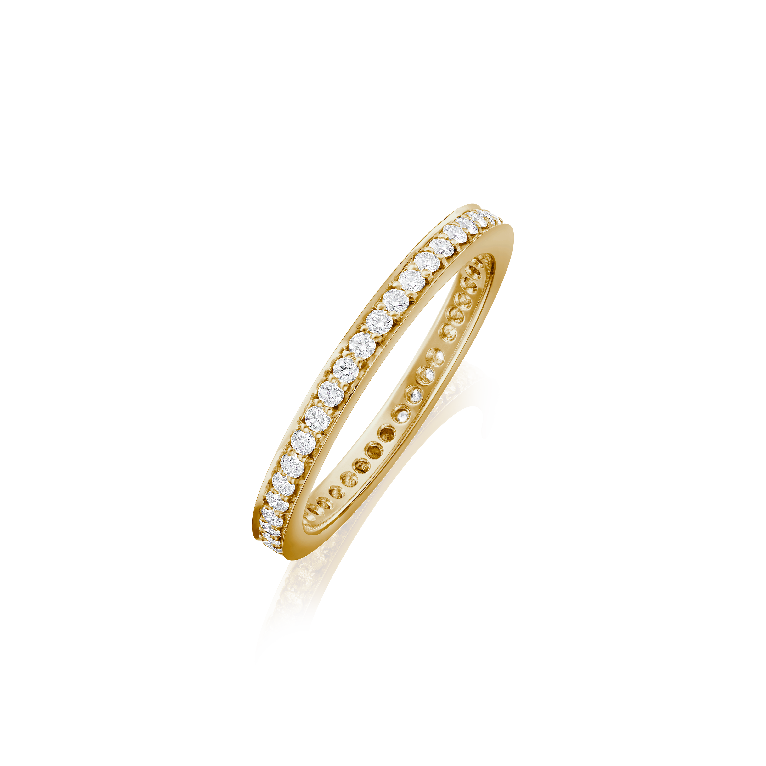Skyline 2mm Diamond 18ct Yellow Gold Ring