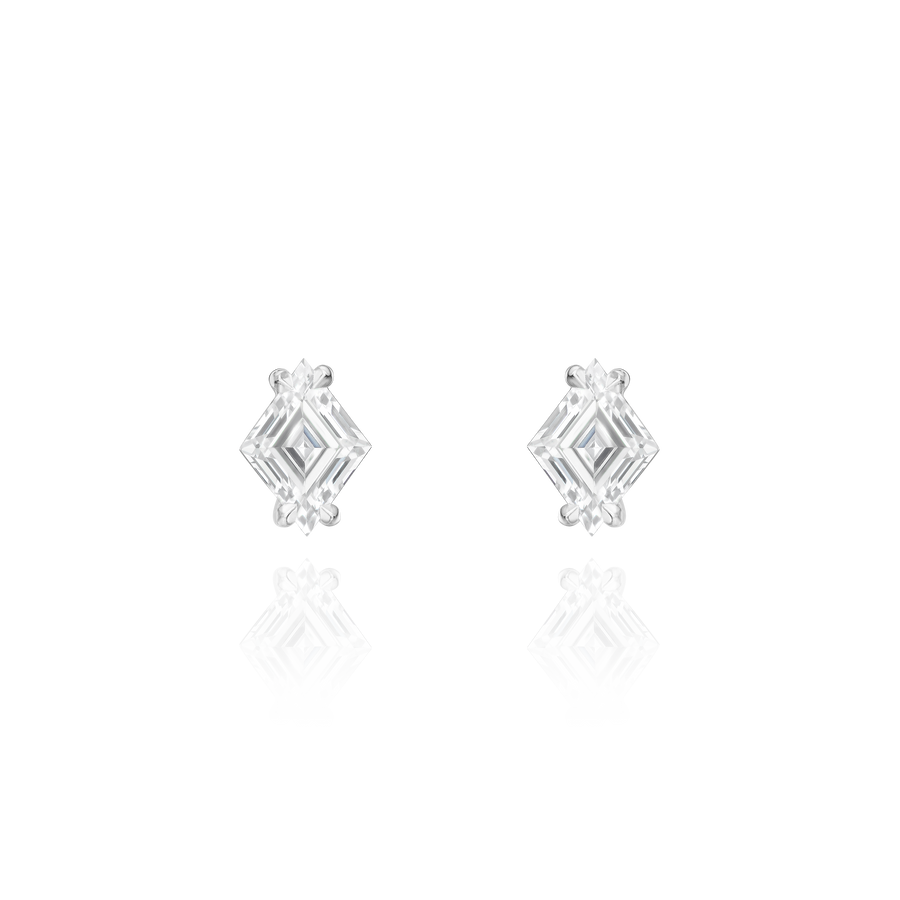 0.80cts Lozenge Cut Diamond Earrings