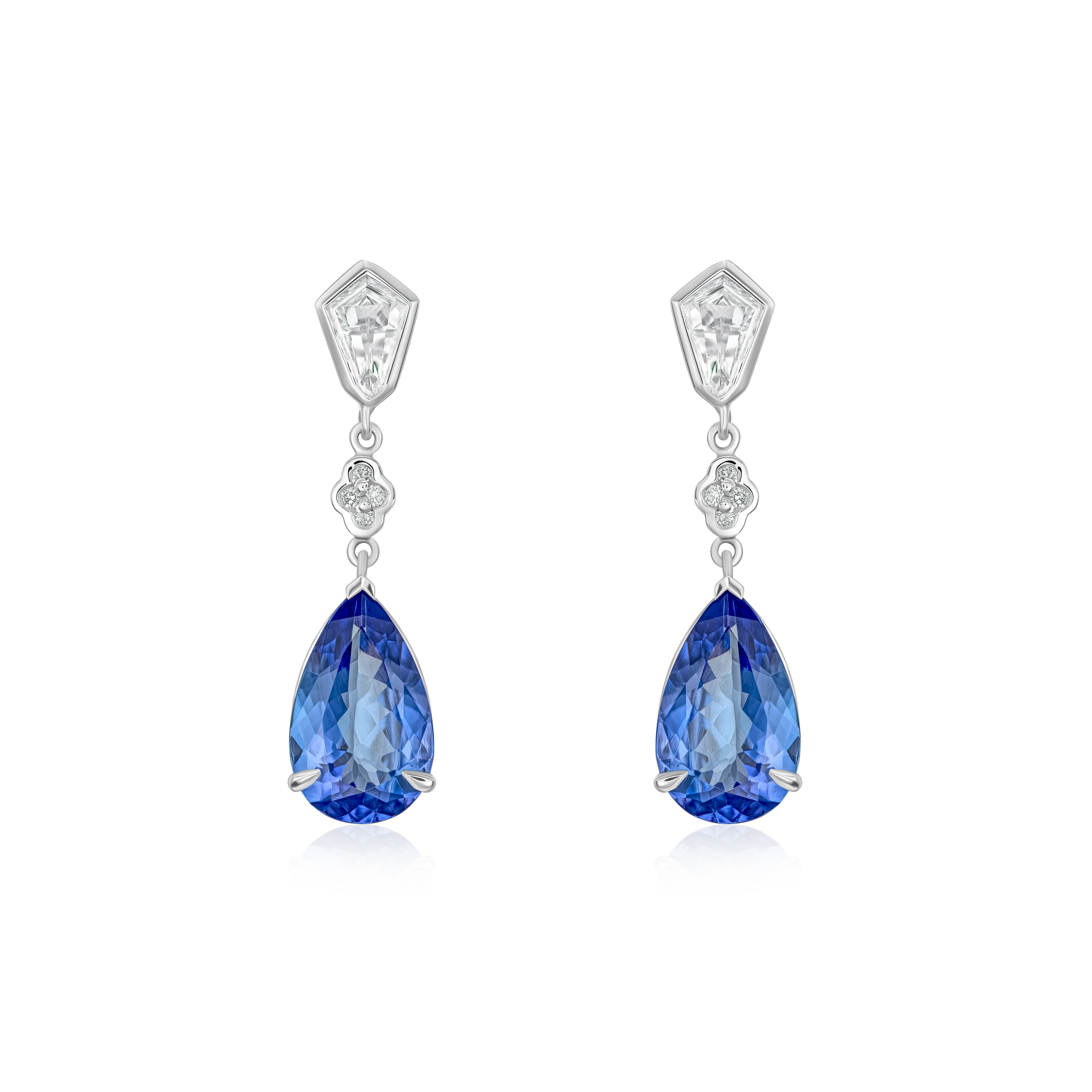 6.44cts Tanzanite and Diamond Earrings