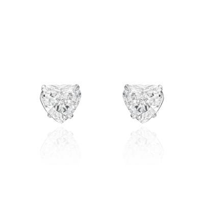 0.80cts Heart Shape Diamond Earrings