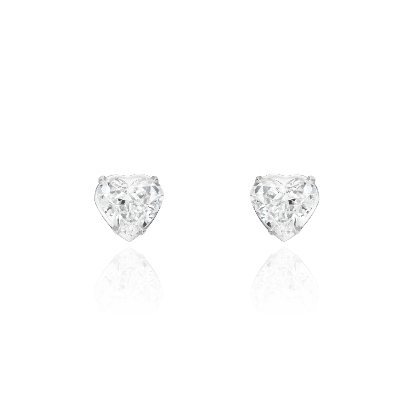 0.83cts Heart Shape Diamond Stud Earrings