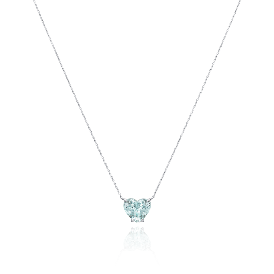 Aquamarine Heart Shape Pendant
