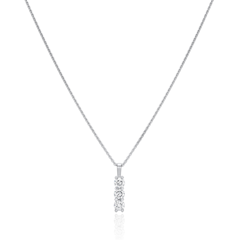 1.19cts Diamond Three Stone Pendant