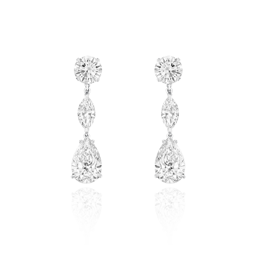 7.29cts Diamond Drop Earrings