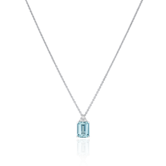 2.03cts Aquamarine and Diamond Pendant