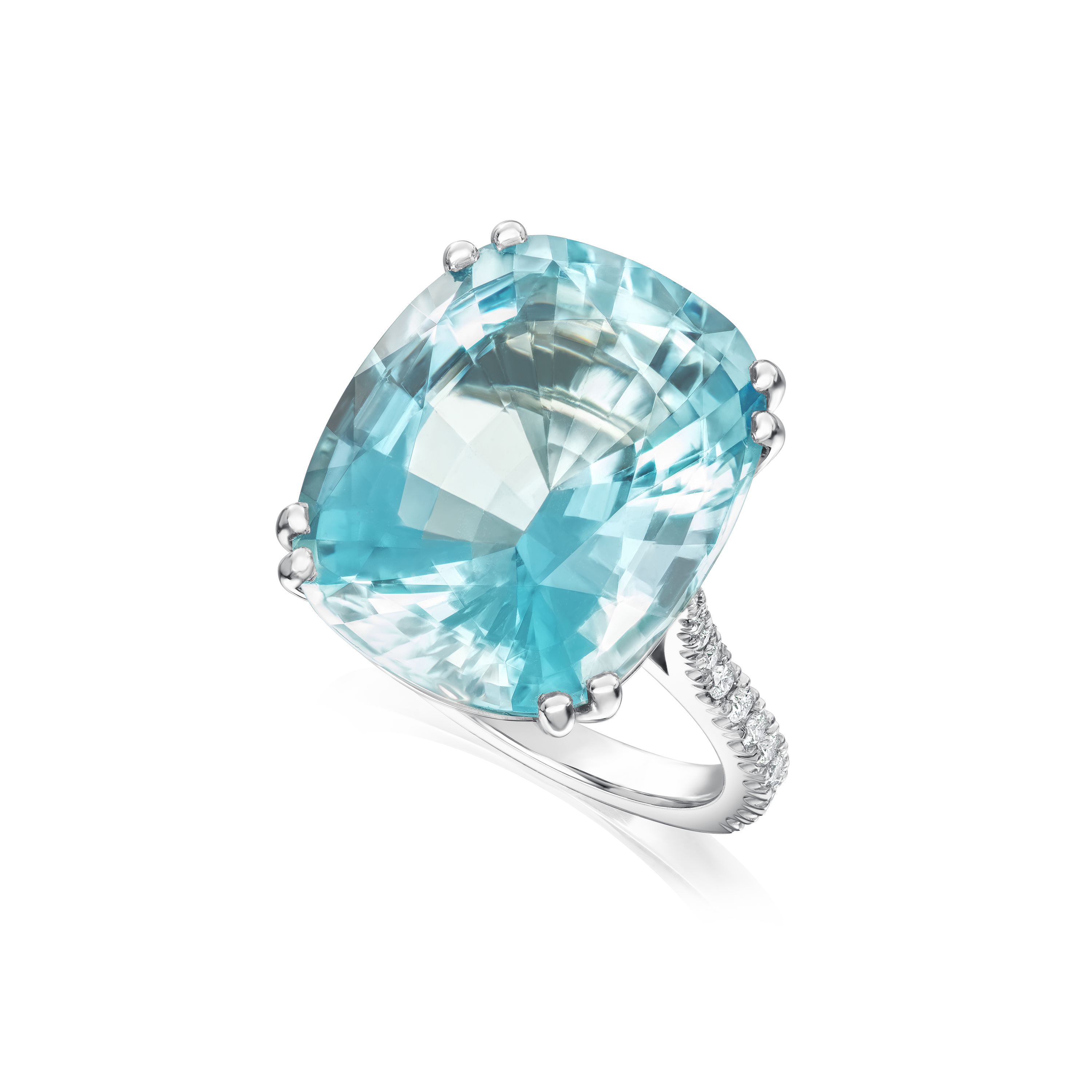 15.07cts Aquamarine and Diamond Ring
