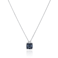 5.30cts Grey Spinel and Diamond Pendant
