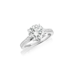3.00cts Round Brilliant-Cut Diamond Solitaire Engagement Ring