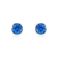 1.13cts Round Sapphire Stud Earrings