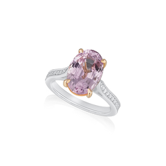 6.34cts Pink Sapphire and Diamond Ring