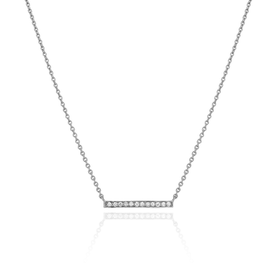 Skyline Diamond-Set Horizontal Platinum Pendant
