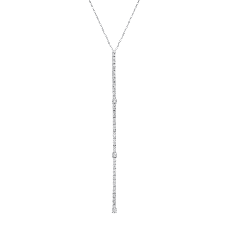 1.12cts 18ct White Gold Diamond Drop Pendant