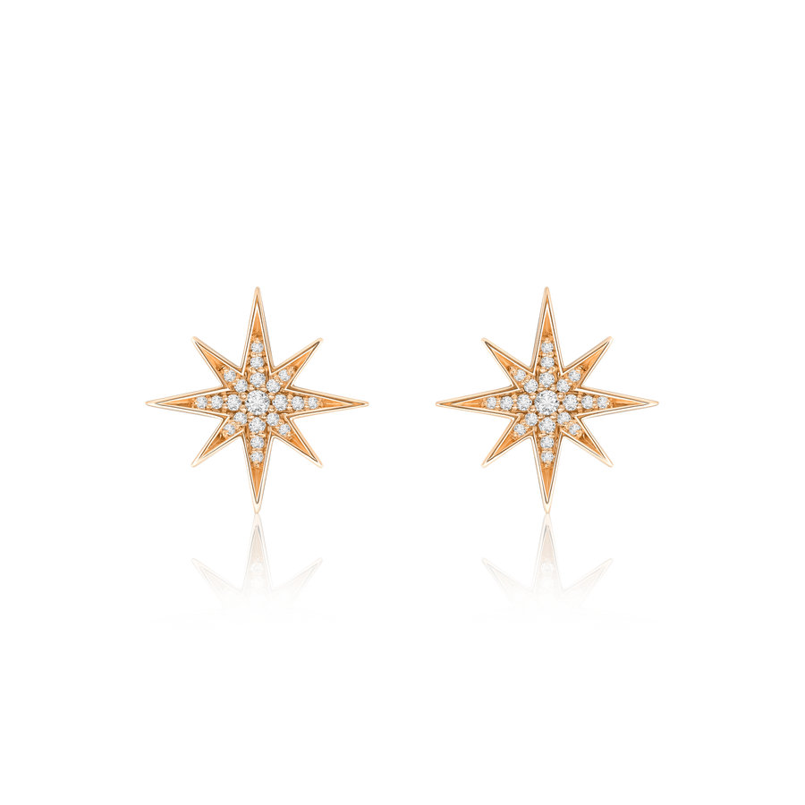 Sienna 18ct Rose Gold Medium Diamond Studs