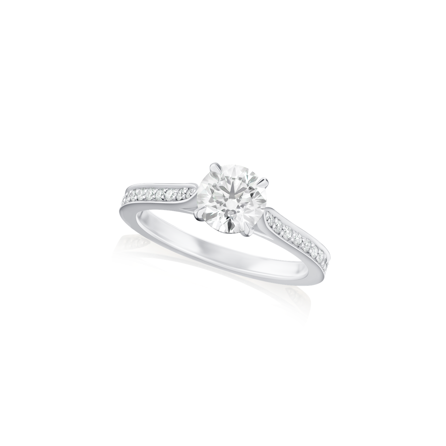 1.01cts Round Brilliant Cut Diamond Solitaire Ring