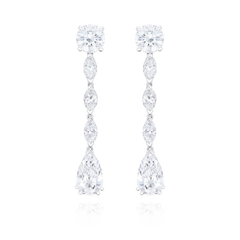 Detachable Diamond Drop Earrings