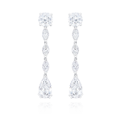 Detachable Diamond Drop Earrings