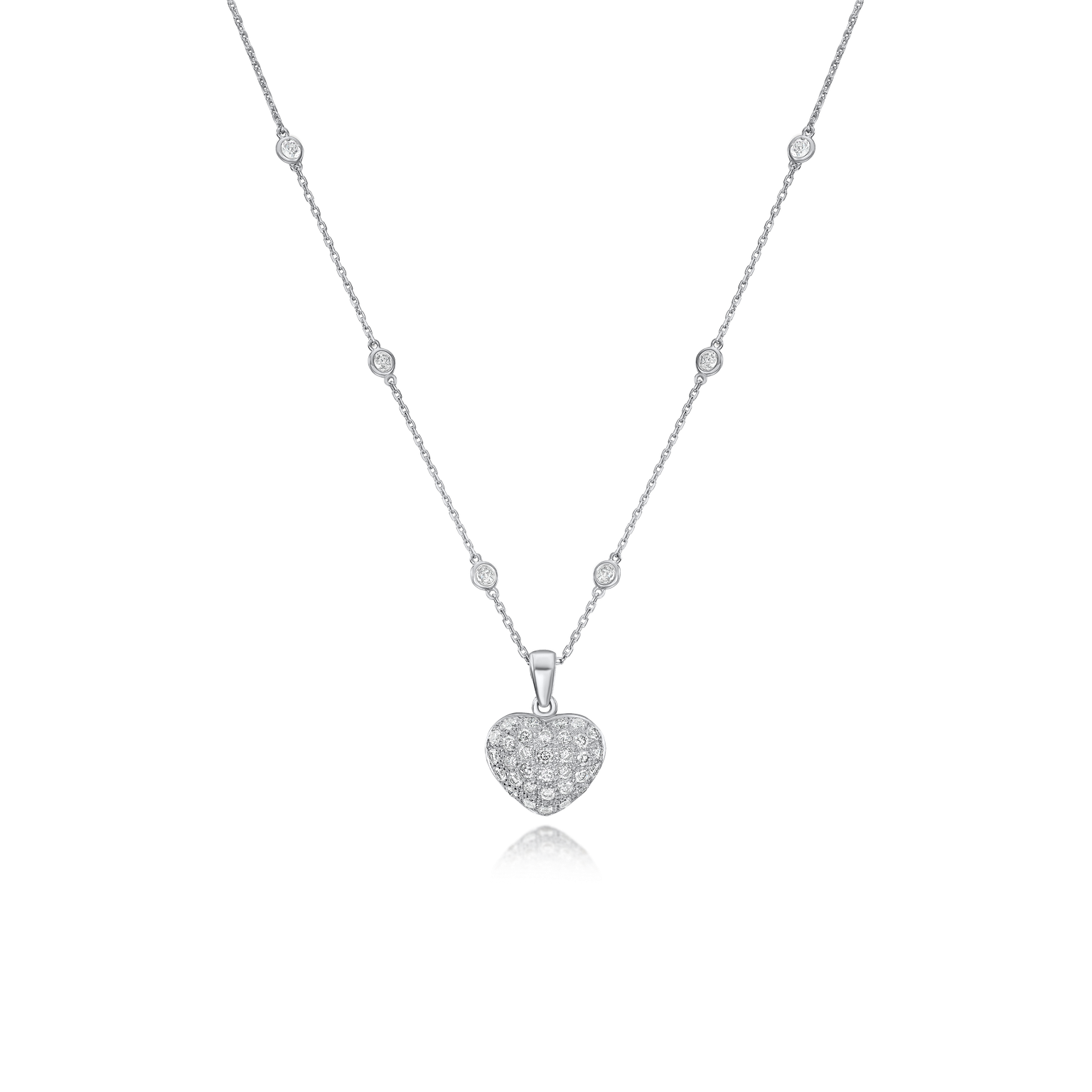 Heart Spectacle Diamond-Set Pendant