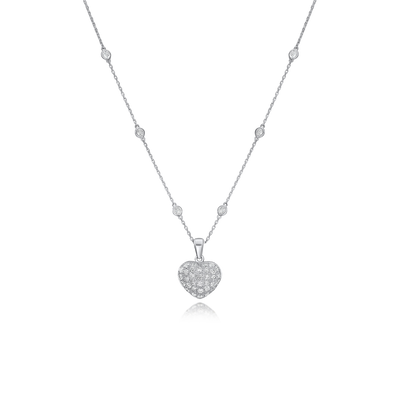 Heart Spectacle Diamond-Set Pendant