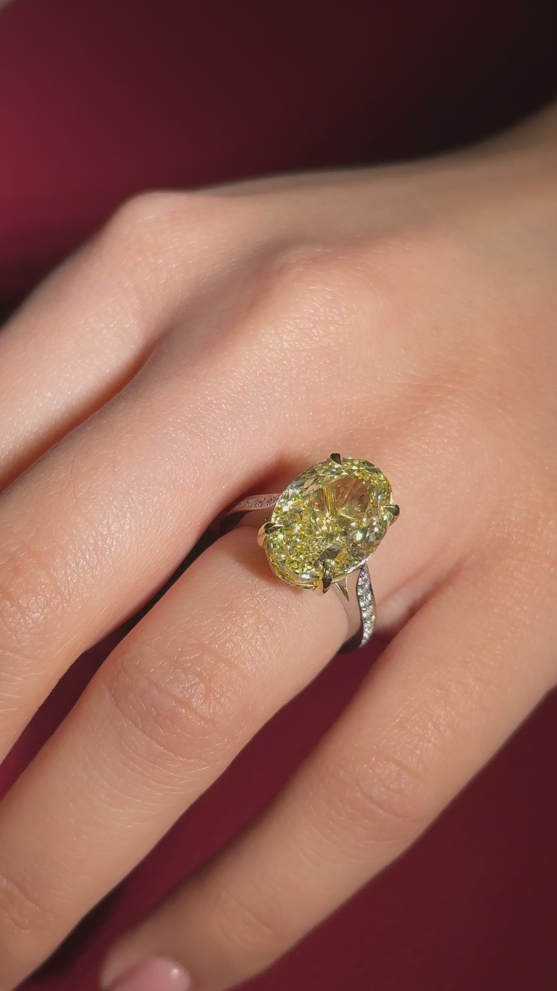 Yellow deals moissanite ring