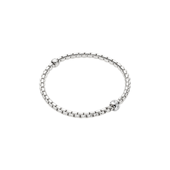 Eka 18ct White Gold Bracelet with Diamond Set Rondel
