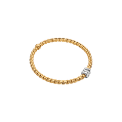 Eka 18ct Yellow Gold Bracelet with White Gold Rondels