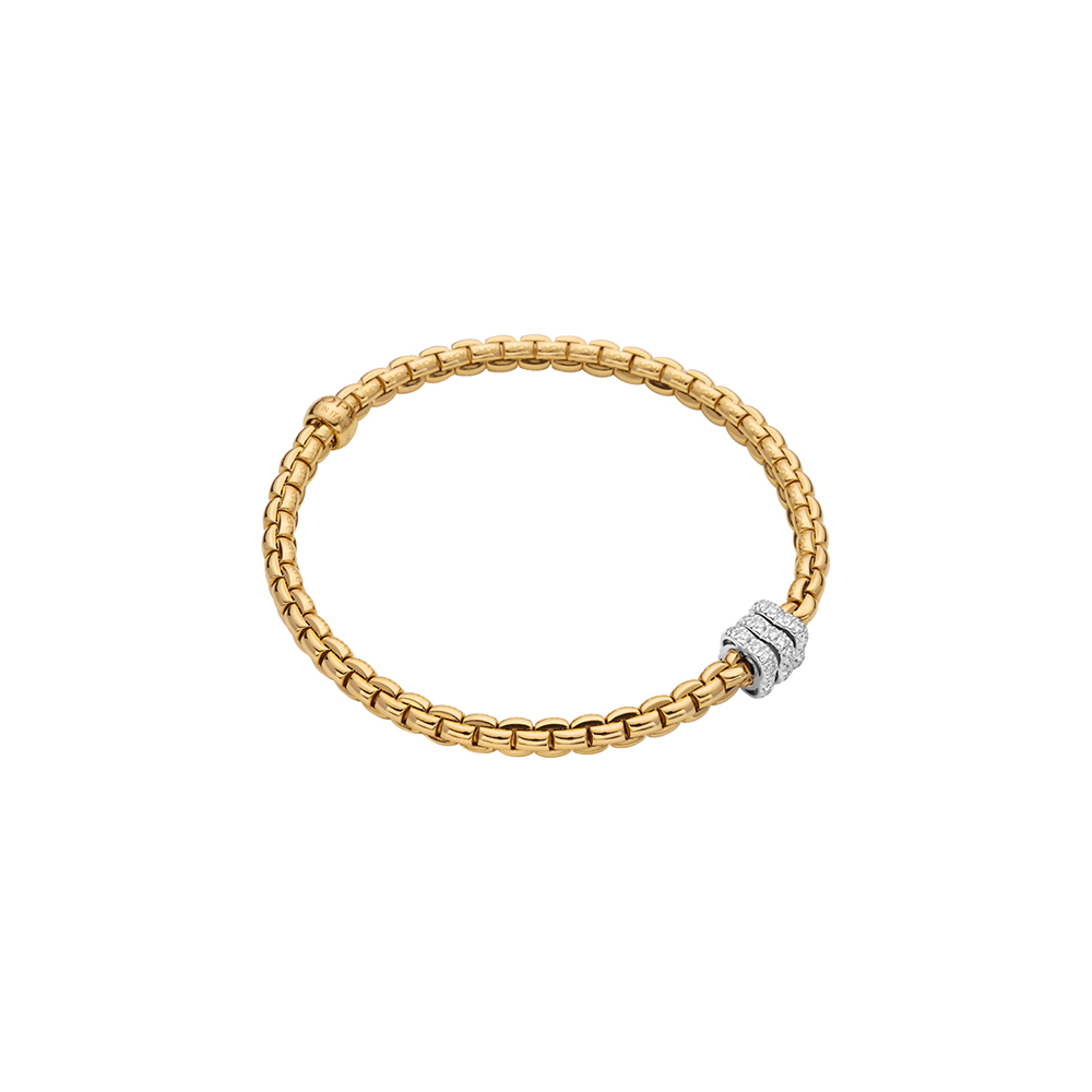 Eka 18ct Yellow Gold Pave Diamond Bracelet