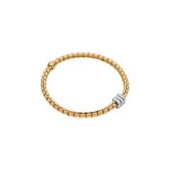 Fope Eka 18ct Yellow Gold Pave Diamond Bracelet