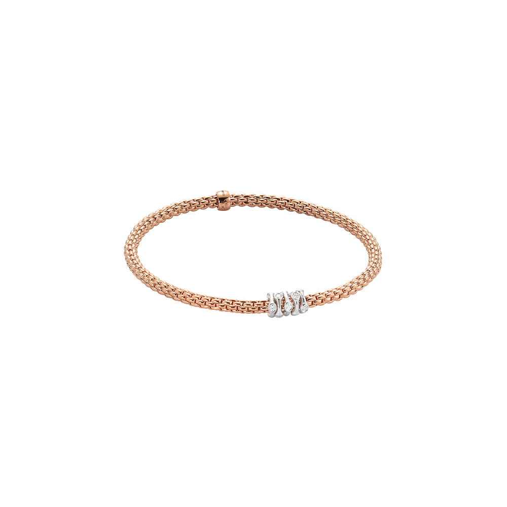 Prima Flex'It 18ct Rose Gold Diamond Bracelet