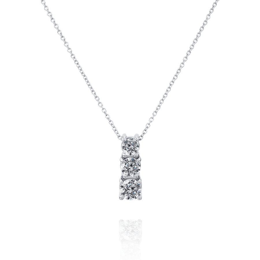 Graduated Three Stone Diamond Pendant