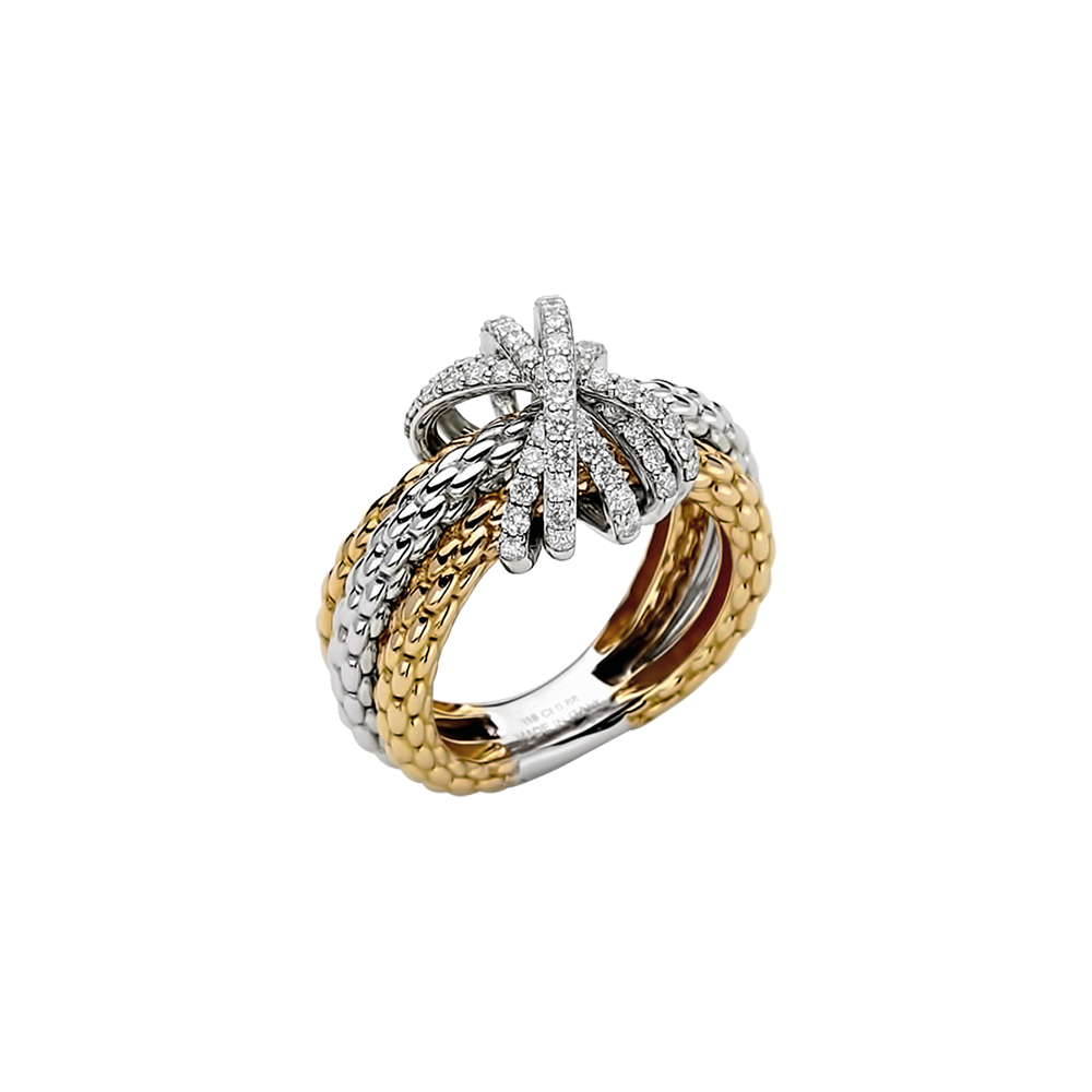 Fope Prima 18ct White and Yellow Gold Diamond Ring