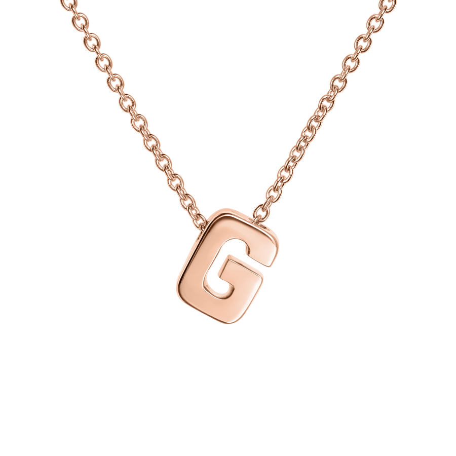 18ct Rose Gold Initial Pendant