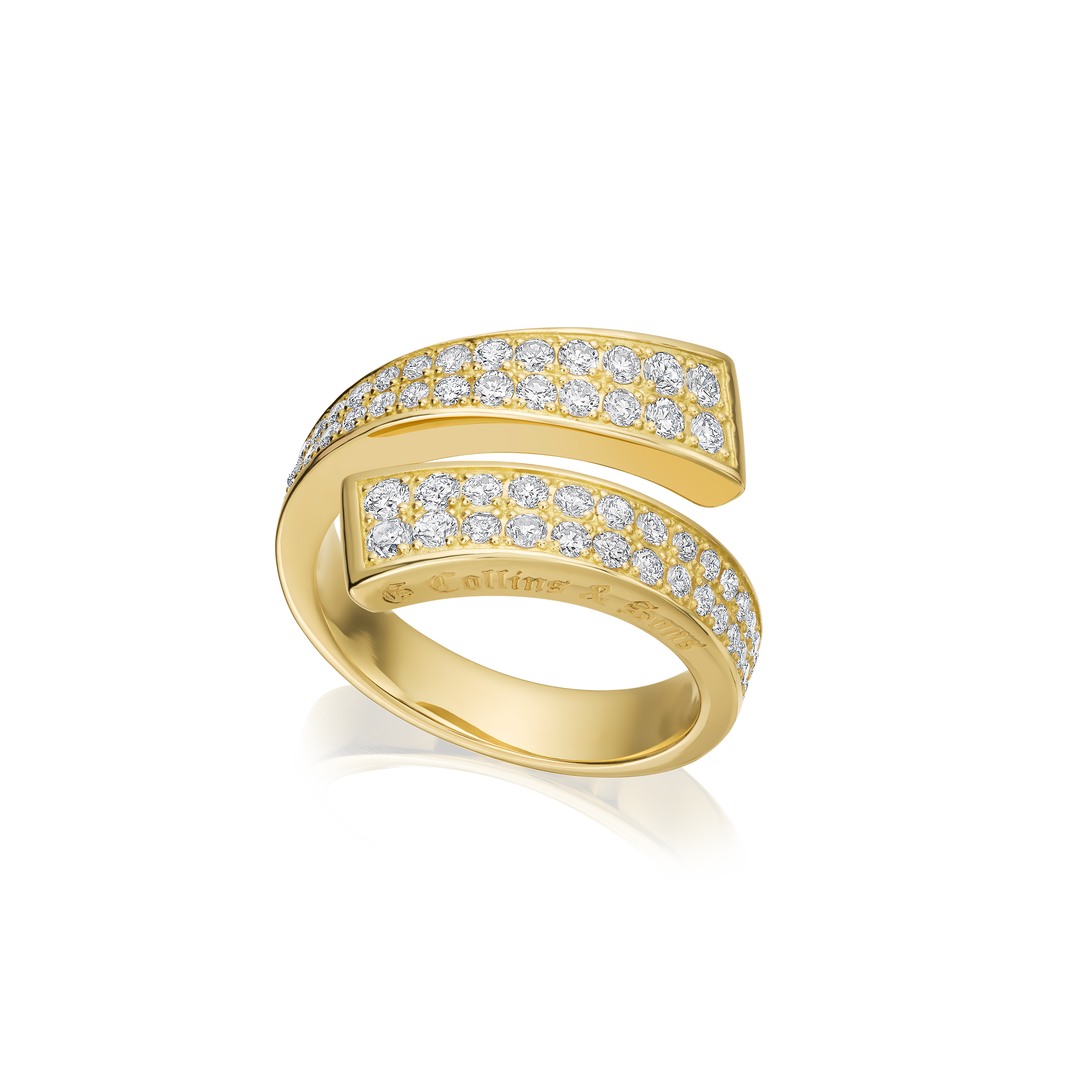 Infinity Collection Two Row Pavé Set Diamond Ring