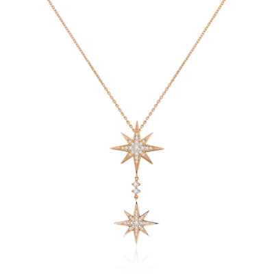 Sienna 18ct Rose Gold Diamond Drop Pendant