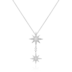 Sienna 18ct White Gold Diamond Drop Pendant