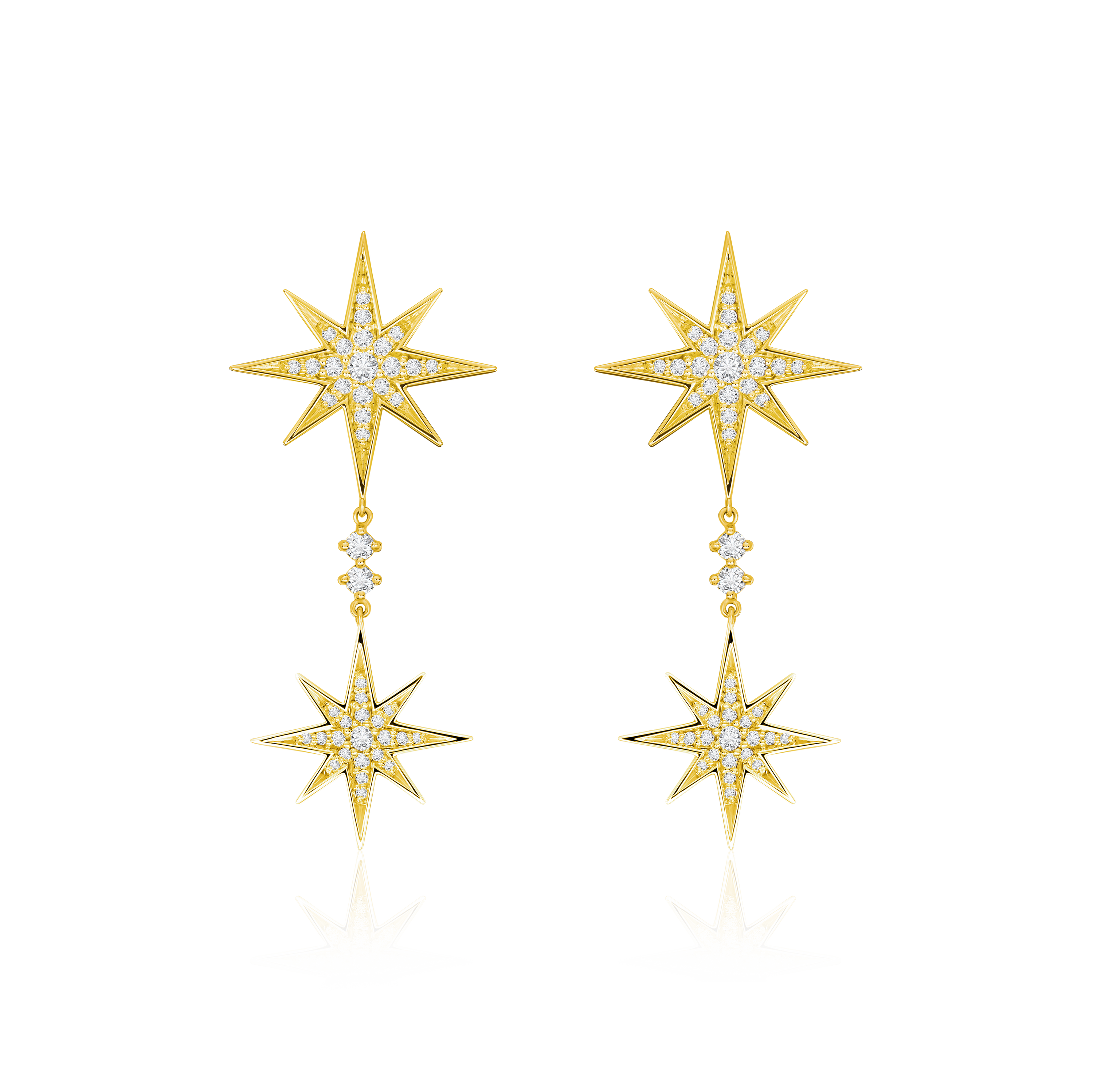 Sienna 18ct Yellow Gold Diamond Drop Earrings