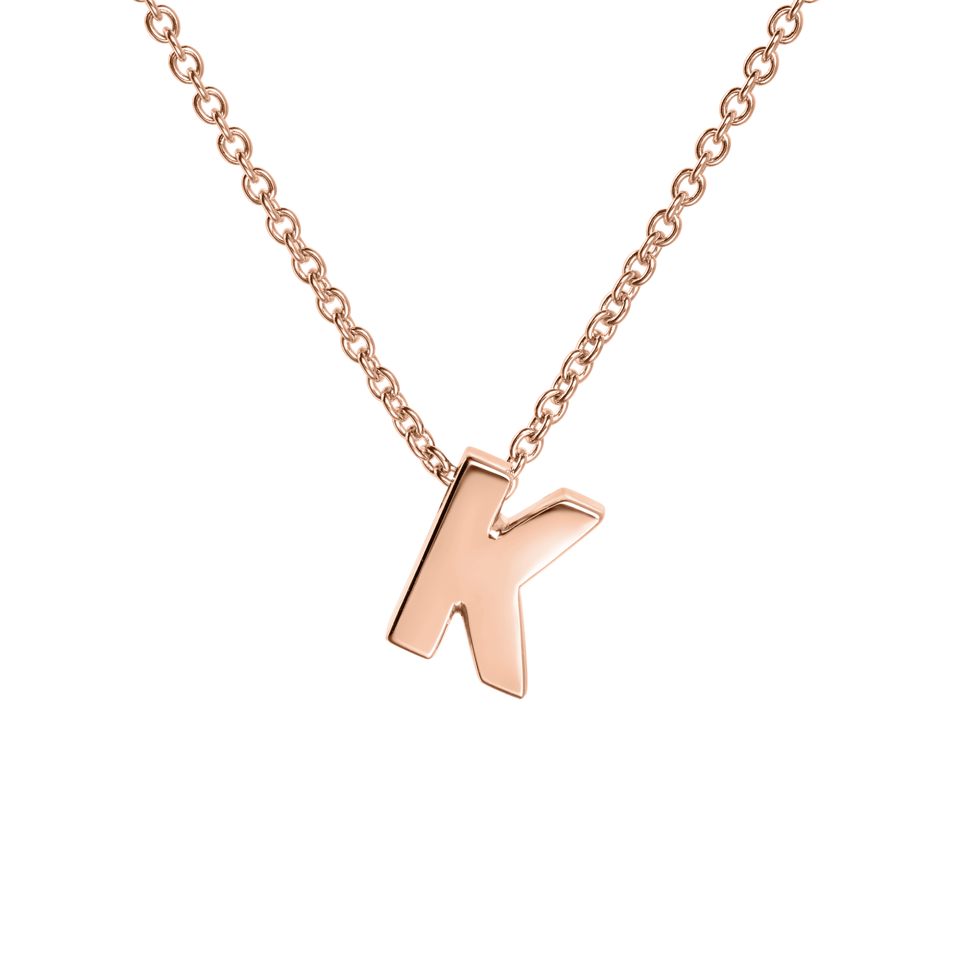 Diamond Initial Letter Pendant Necklace Rose Gold T | LATELITA | Wolf &  Badger