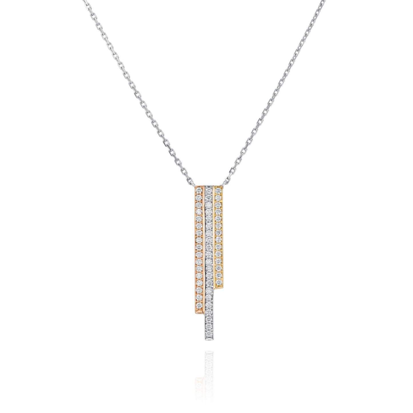 Skyline Three Row Diamond Pendant