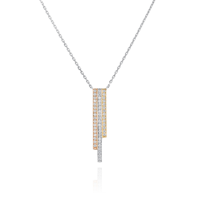Skyline Three Row Diamond Pendant